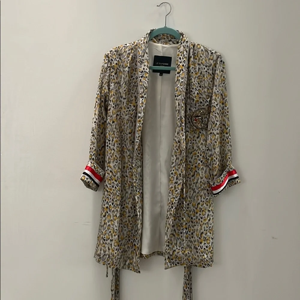 Le Superbe Abstract Cheetah Robe-Dress - Picture 3 of 4